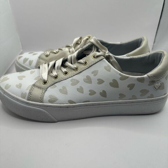 NURSE MATES ALIGN Hope
Breast Cancer Awareness White
Silver Leather Sneakers 9.5 - Picture 5 of 7